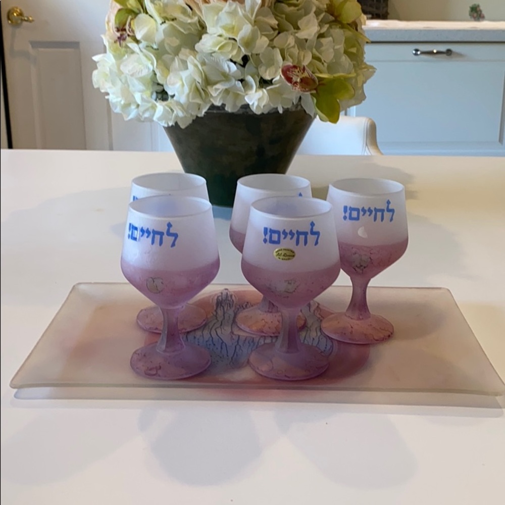 Hand painted champagne cups